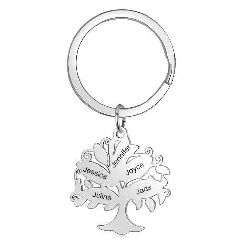 Le Porte-Clef "Arbre de Vie" - 2 à 5 prénoms