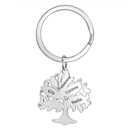 Le Porte-Clef "Arbre de Vie" - 2 à 5 prénoms