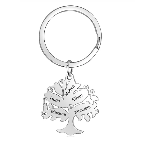 Le Porte-Clef "Arbre de Vie" - 2 à 5 prénoms