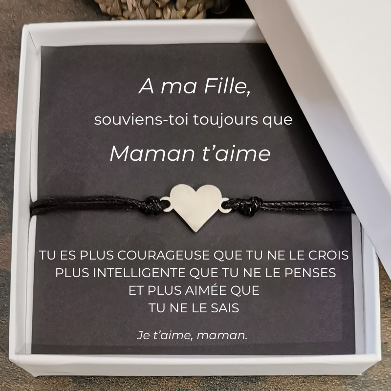 Le bracelet Coeur "A ma Fille"