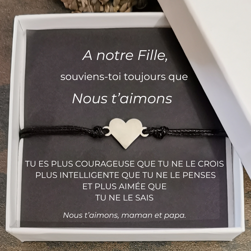 Le bracelet Coeur "A ma Fille"