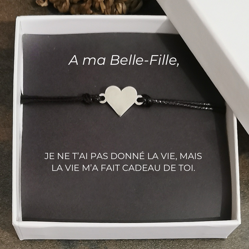 Bracelet Belle Fille Ajustable + la Carte "A ma Belle Fille"