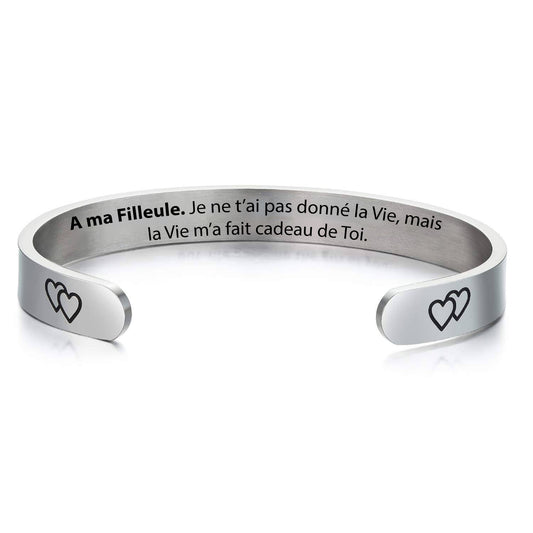 Bracelet pour Filleule Ajustable et Gravé