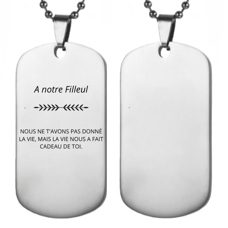 Collier Filleul "A mon Filleul"