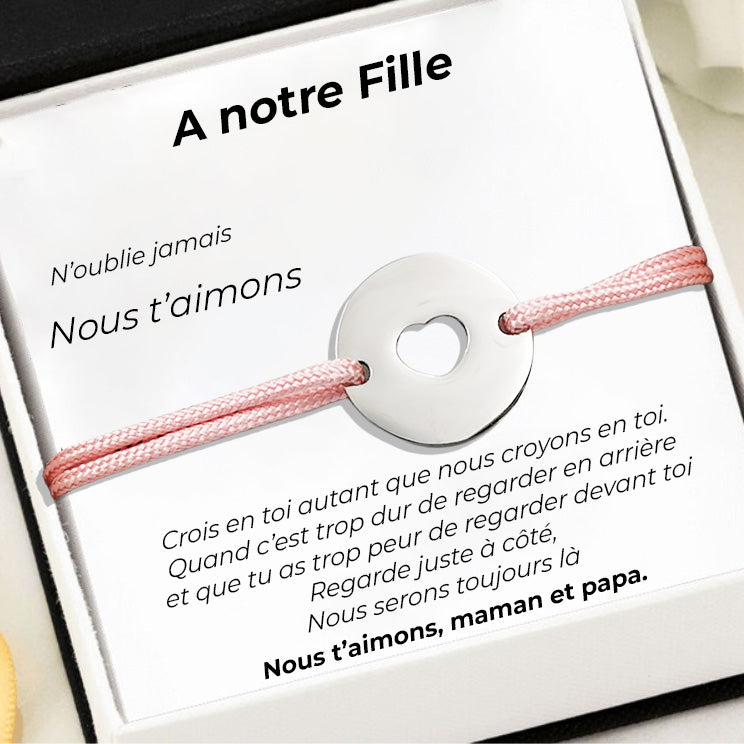 La Gourmette "A ma Fille" + la carte "A ma fille"