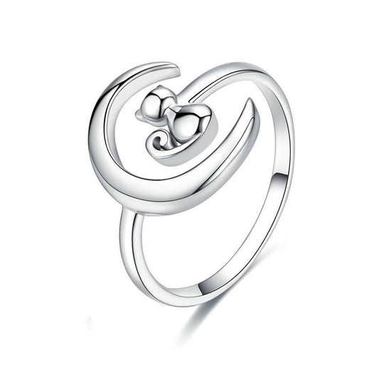 La bague ajustable Amour de Chat