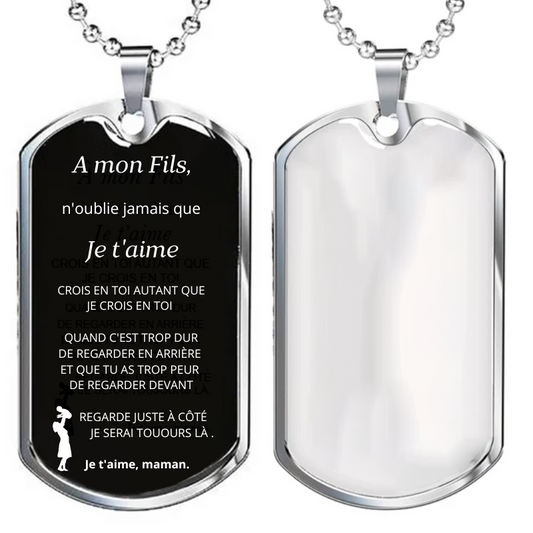 Le Collier "Avec toi" A mon Fils