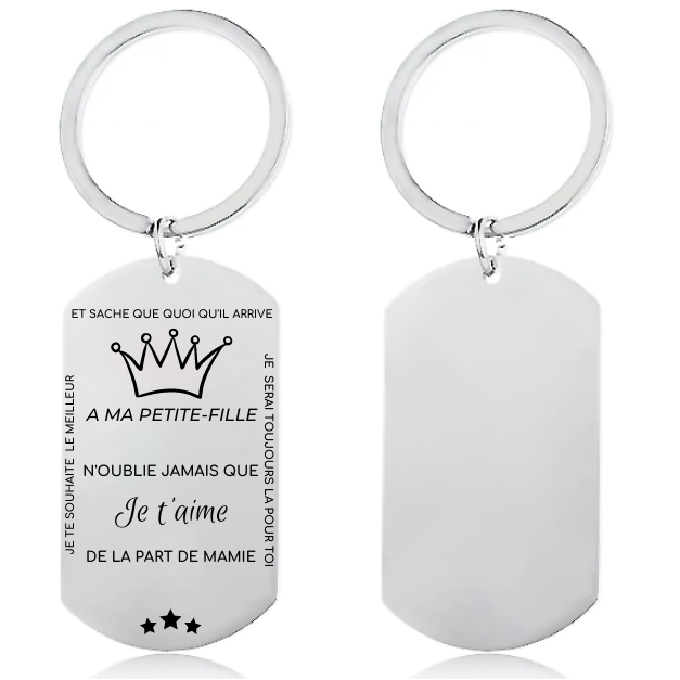 Le porte-clef "A ma Petite-Fille" - N'oublie jamais