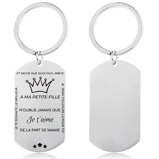 Le porte-clef "A ma Petite-Fille" - N'oublie jamais