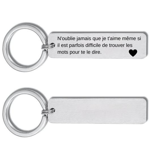 Le porte-clef : "N'oublie jamais"