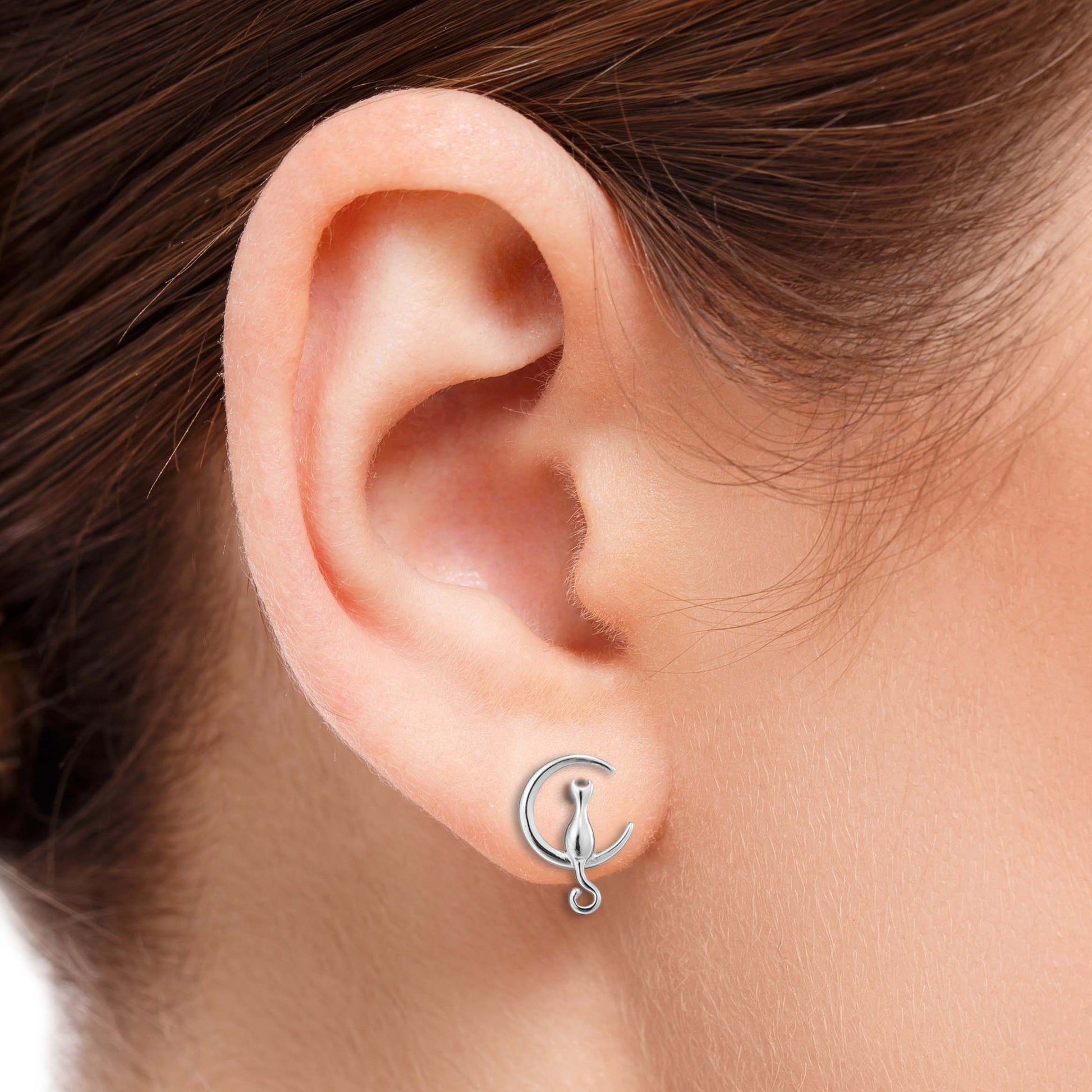 Les Boucles d'Oreilles Amour de Chat