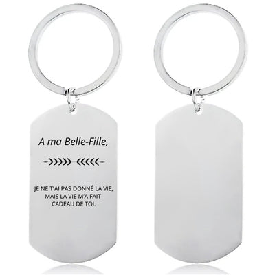 Porte Clé A Ma Belle Fille Personnalisé
