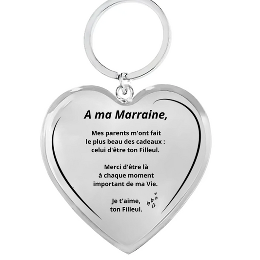 Porte Clé Marraine Gravé