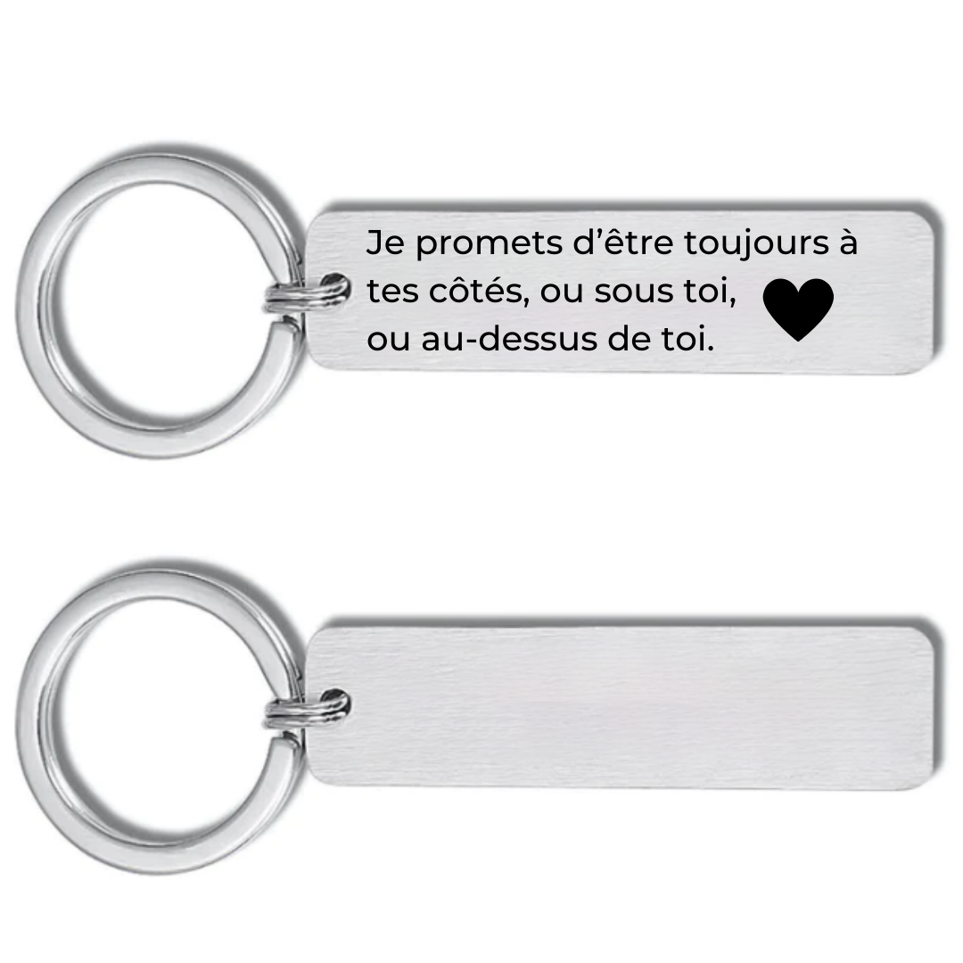 Porte Clé Personnalisé Je Promets - Les Bijoux de Marilou