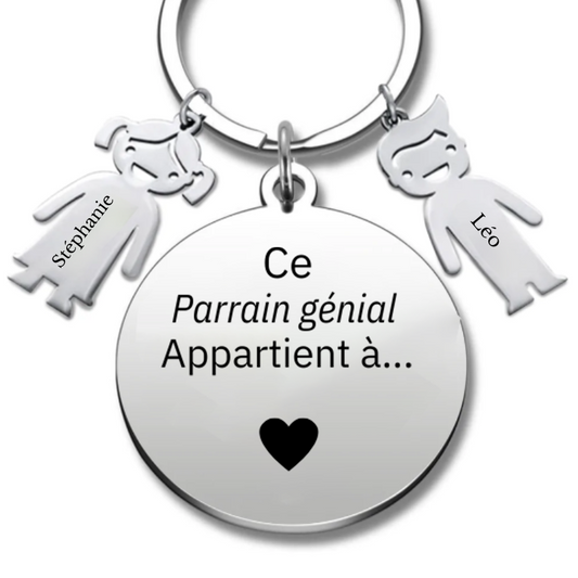 Porte Clef Parrain "le meilleur des Parrains"