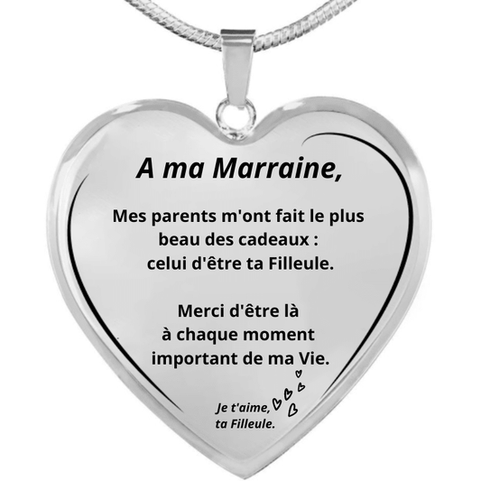 Collier Marraine Personnalisé — Gravé pour Ma Marraine